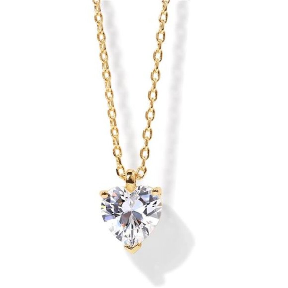 PAVOI 14K Gold Plated Cubic Zirconia Diamond Pendant Necklace for Women
